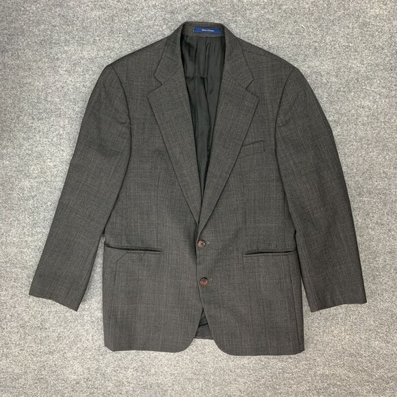 Vintage Ralph Lauren Chaps Blazer Mens 41 Charcoal Wool Two Button Sport Coat - Picture 2 of 13